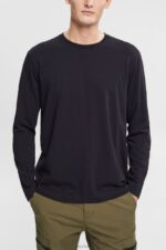 Esprit Jersey long sleeve top Men Black Long Sleeve P0D0X946