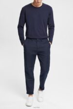 Esprit Jersey long sleeve top Men Navy Long Sleeve P0D0X948 - Image 2