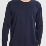 Esprit Jersey long sleeve top Men Navy Long Sleeve P0D0X948