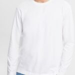 Esprit Jersey long sleeve top Men White Long Sleeve P0D0X947