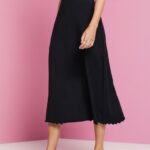 Esprit Jersey midi skirt, sustainable cotton Women Black Skirts P0D0X43