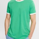 Esprit Jersey T-shirt Men Green T-Shirts P0D0X955