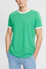 Esprit Jersey T-shirt Men Green T-Shirts P0D0X955