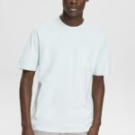 Esprit Jersey t-shirt Men Light Aqua Green T-Shirts P0D0X747