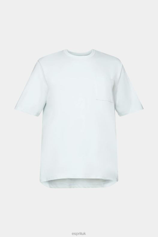 Esprit Jersey t-shirt Men Light Aqua Green T-Shirts P0D0X747 - Image 5