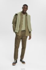 Esprit Jersey t-shirt Men Light Khaki T-Shirts P0D0X746 - Image 2