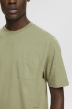 Esprit Jersey t-shirt Men Light Khaki T-Shirts P0D0X746 - Image 3