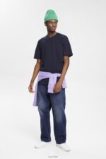 Esprit Jersey t-shirt Men Navy T-Shirts P0D0X681 - Image 2