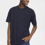 Esprit Jersey t-shirt Men Navy T-Shirts P0D0X681