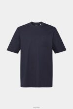Esprit Jersey t-shirt Men Navy T-Shirts P0D0X681 - Image 5