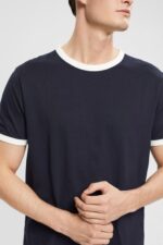Esprit Jersey T-shirt Men Navy T-Shirts P0D0X956 - Image 3