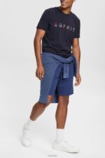 Esprit Jersey T-shirt with an embroidered logo Men Navy T-Shirts P0D0X917 - Image 2