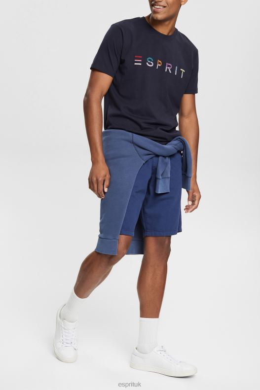 Esprit Jersey T-shirt with an embroidered logo Men Navy T-Shirts P0D0X917 - Image 2