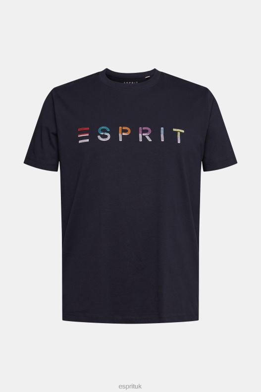 Esprit Jersey T-shirt with an embroidered logo Men Navy T-Shirts P0D0X917 - Image 5