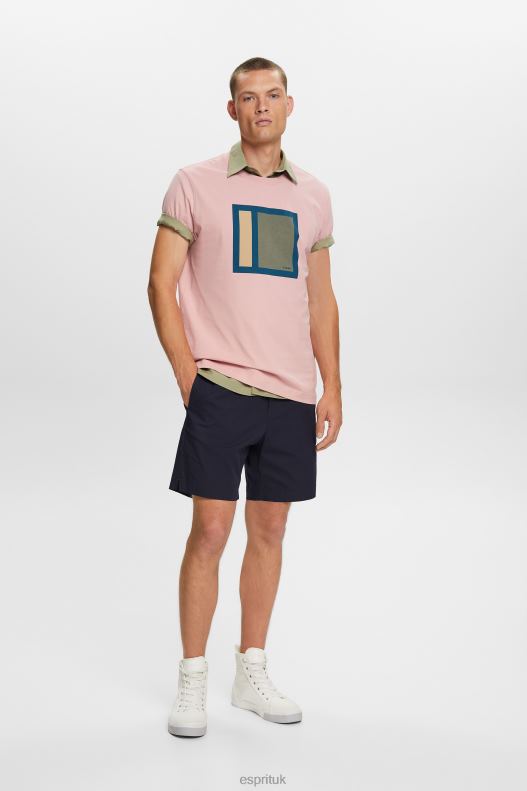 Esprit Jersey T-shirt with print, 100% cotton Men Old Pink T-Shirts P0D0X586 - Image 2