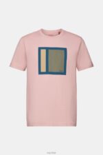Esprit Jersey T-shirt with print, 100% cotton Men Old Pink T-Shirts P0D0X586 - Image 5