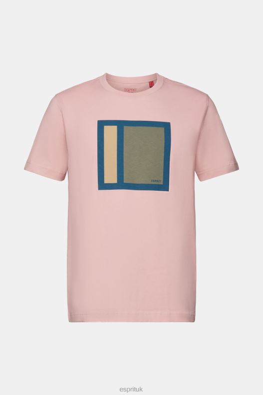 Esprit Jersey T-shirt with print, 100% cotton Men Old Pink T-Shirts P0D0X586 - Image 5