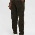 Esprit Jogger style corduroy trousers Men Dark Khaki Trousers & Pants P0D0X332