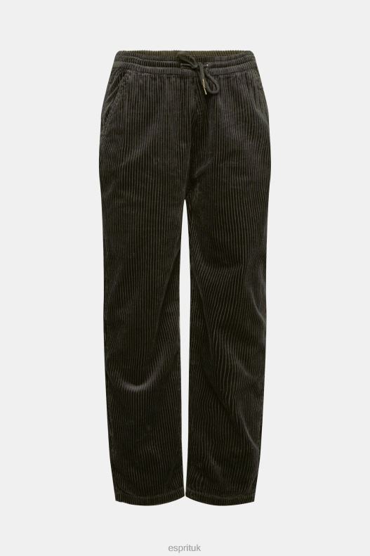 Esprit Jogger style corduroy trousers Men Dark Khaki Trousers & Pants P0D0X332 - Image 5