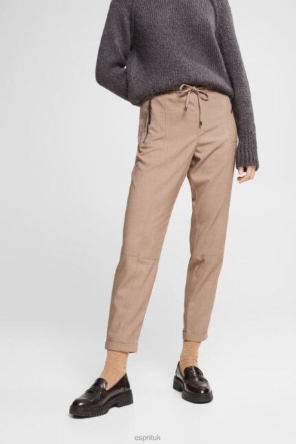 Esprit Jogger style trousers Women Taupe Joggers P0D0X445