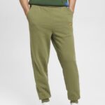 Esprit Joggers with logo print Men Olive Joggers P0D0X666