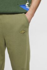 Esprit Joggers with logo print Men Olive Joggers P0D0X666 - Image 3