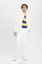 Esprit Joggers with logo print Men White Joggers P0D0X664 - Image 2