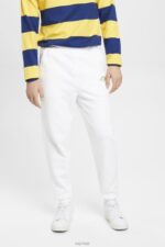 Esprit Joggers with logo print Men White Joggers P0D0X664