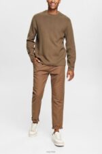 Esprit Knit jumper Men Khaki Green Sweaters P0D0X840 - Image 2