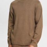 Esprit Knit jumper Men Khaki Green Sweaters P0D0X840