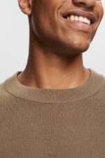 Esprit Knit jumper Men Khaki Green Sweaters P0D0X840 - Image 3