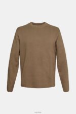 Esprit Knit jumper Men Khaki Green Sweaters P0D0X840 - Image 5