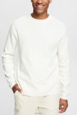 Esprit Knit jumper Men Off White Sweaters P0D0X839