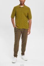 Esprit Knit tracksuit bottoms Men Khaki Green Trousers & Pants P0D0X908 - Image 2