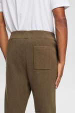Esprit Knit tracksuit bottoms Men Khaki Green Trousers & Pants P0D0X908 - Image 3