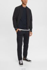 Esprit Knitted wool sweater Men Navy Sweaters P0D0X904 - Image 2