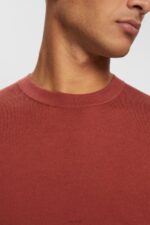 Esprit Knitted wool sweater Men Terracotta Sweaters P0D0X906 - Image 3