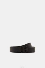 Esprit Leather Belt Women Black Accessories P0D0X19