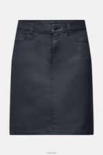 Esprit Leather effect midi skirt Women Black Skirts P0D0X443 - Image 5