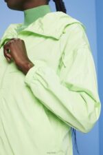 Esprit Lightweight jacket with a hood Women Citrus Green Jackets P0D0X276 - Image 3