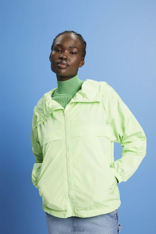 Esprit Lightweight jacket with a hood Women Citrus Green Jackets P0D0X276 - Image 1