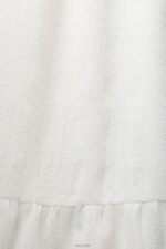 Esprit Lightweight midi dress with balloon sleeves Women Off White Dresses P0D0X294 - Image 4