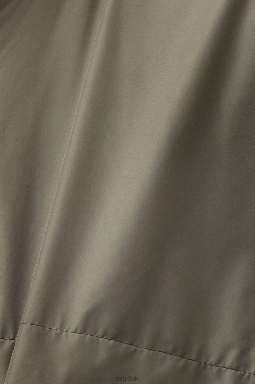 Esprit Lightweight rain jacket with hood Men Khaki Green Jackets P0D0X765 - Image 4