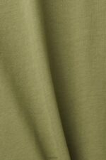 Esprit Logo print cotton t-shirt Men Olive T-Shirts P0D0X626 - Image 4
