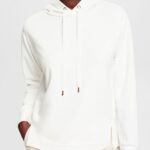 Esprit Logo print hoodie Women Off White Sweatshirts & Hoodies P0D0X558