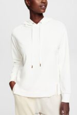Esprit Logo print hoodie Women Off White Sweatshirts & Hoodies P0D0X558