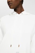 Esprit Logo print hoodie Women Off White Sweatshirts & Hoodies P0D0X558 - Image 3