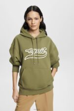 Esprit Logo print hoodie Women Olive Sweatshirts & Hoodies P0D0X170