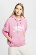 Esprit Logo print hoodie Women Pink Sweatshirts & Hoodies P0D0X172