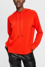 Esprit Logo print hoodie Women Red Sweatshirts & Hoodies P0D0X559